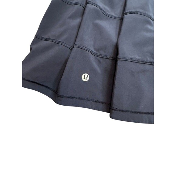 Lululemon Pace Rival Mid Rise Tennis Skirt Size 6 Tall Black - Pickleball - Cute - Picture 2 of 9